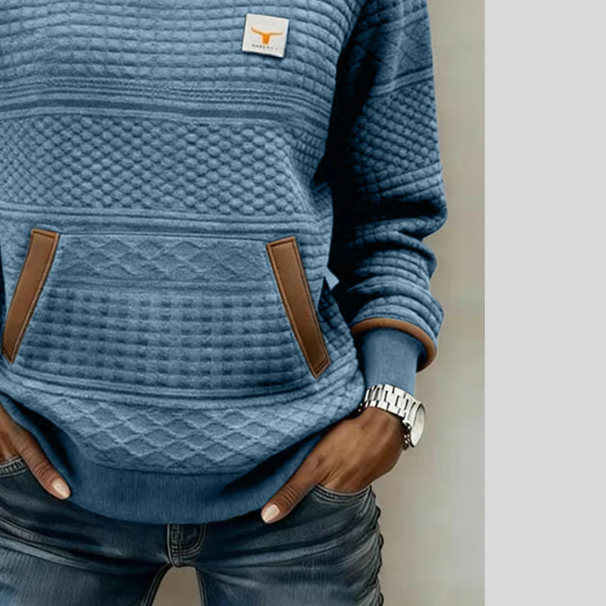 Noelle™ | Sudadera Cuello Redondo con Bloques de Color