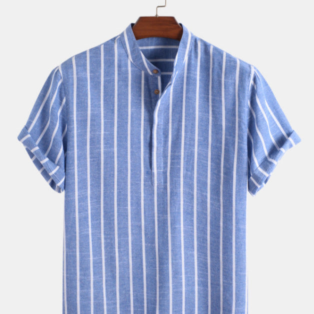 Camisa de lino a rayas