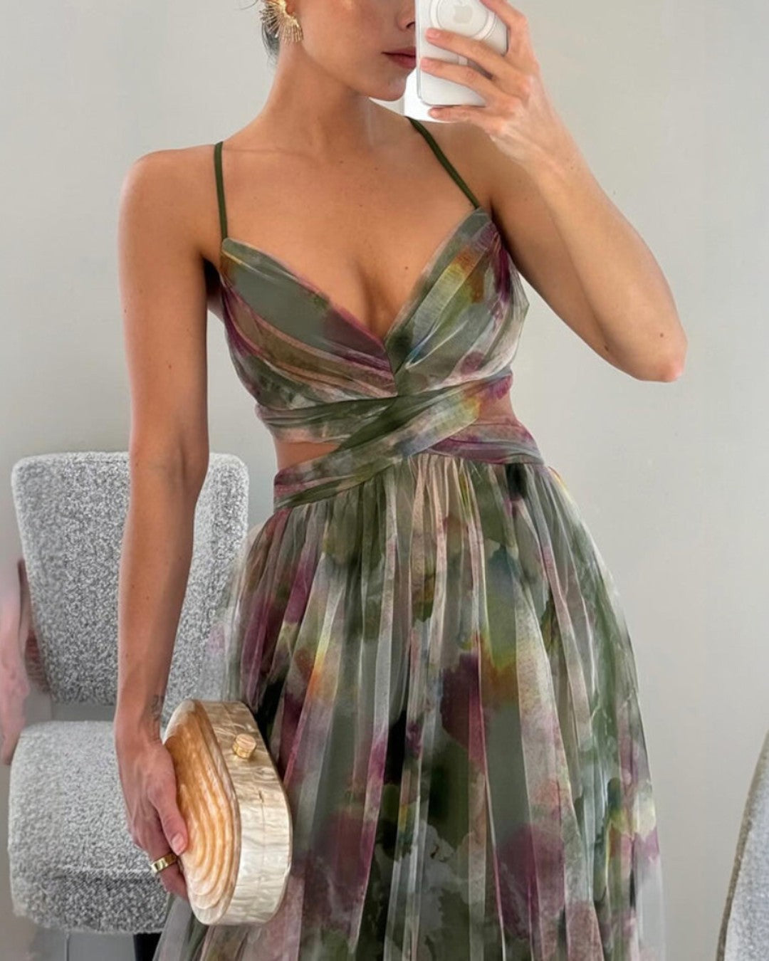 Giselle | Vestido largo con un encantador estampado floral