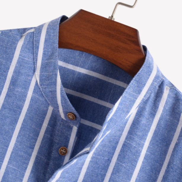 Camisa de lino a rayas