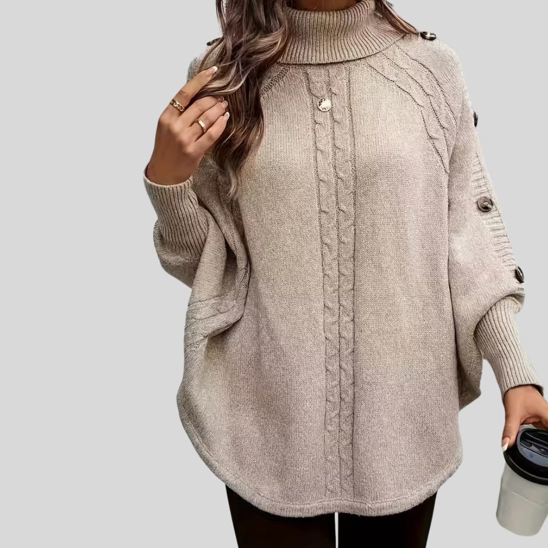 Norelle™ | Suéter de Cuello Alto y Punto Trenzado