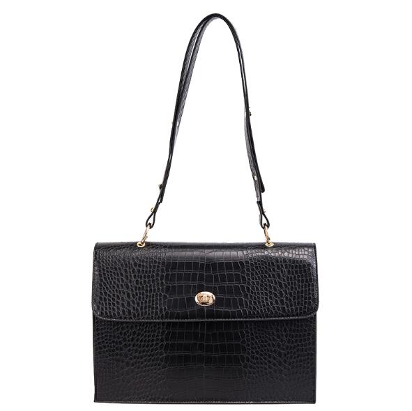 Bolso de cuero con efecto escamado
