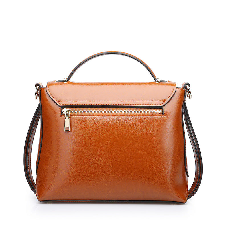 Bolso de hombro de cuero de estilo clásico