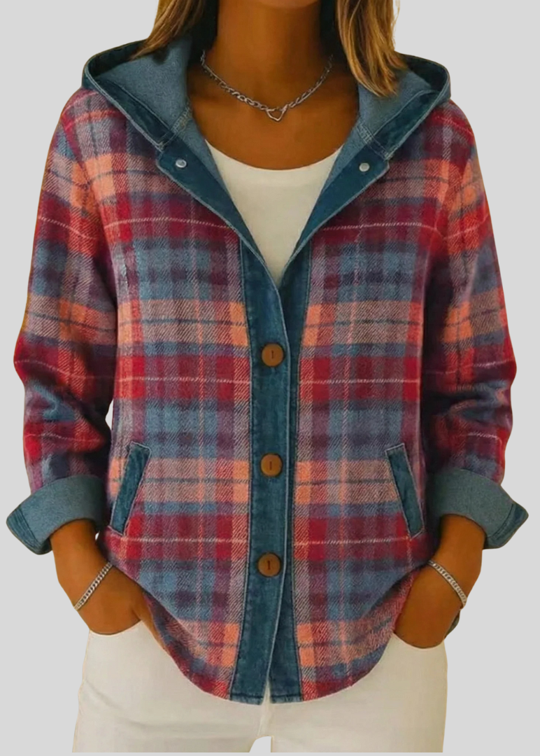 ABIGAIL | Sobrecamisa a cuadros con capucha