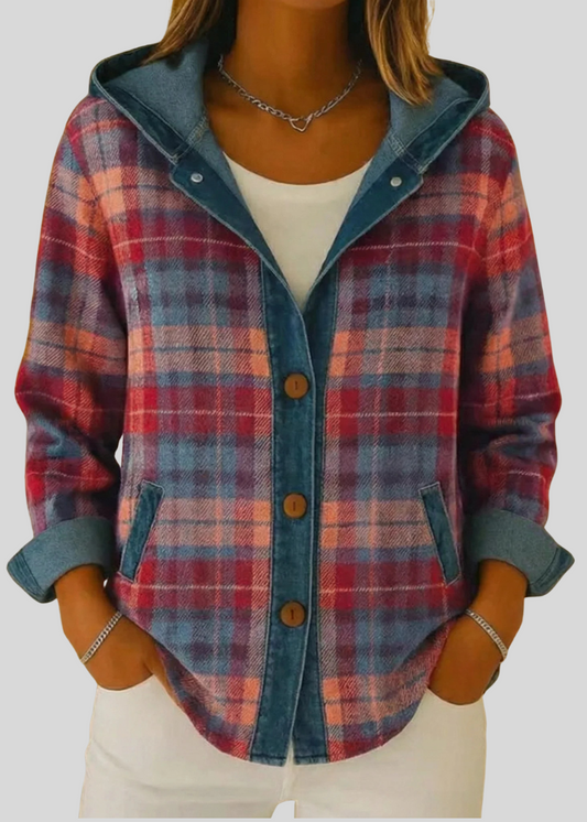 ABIGAIL | Sobrecamisa a cuadros con capucha