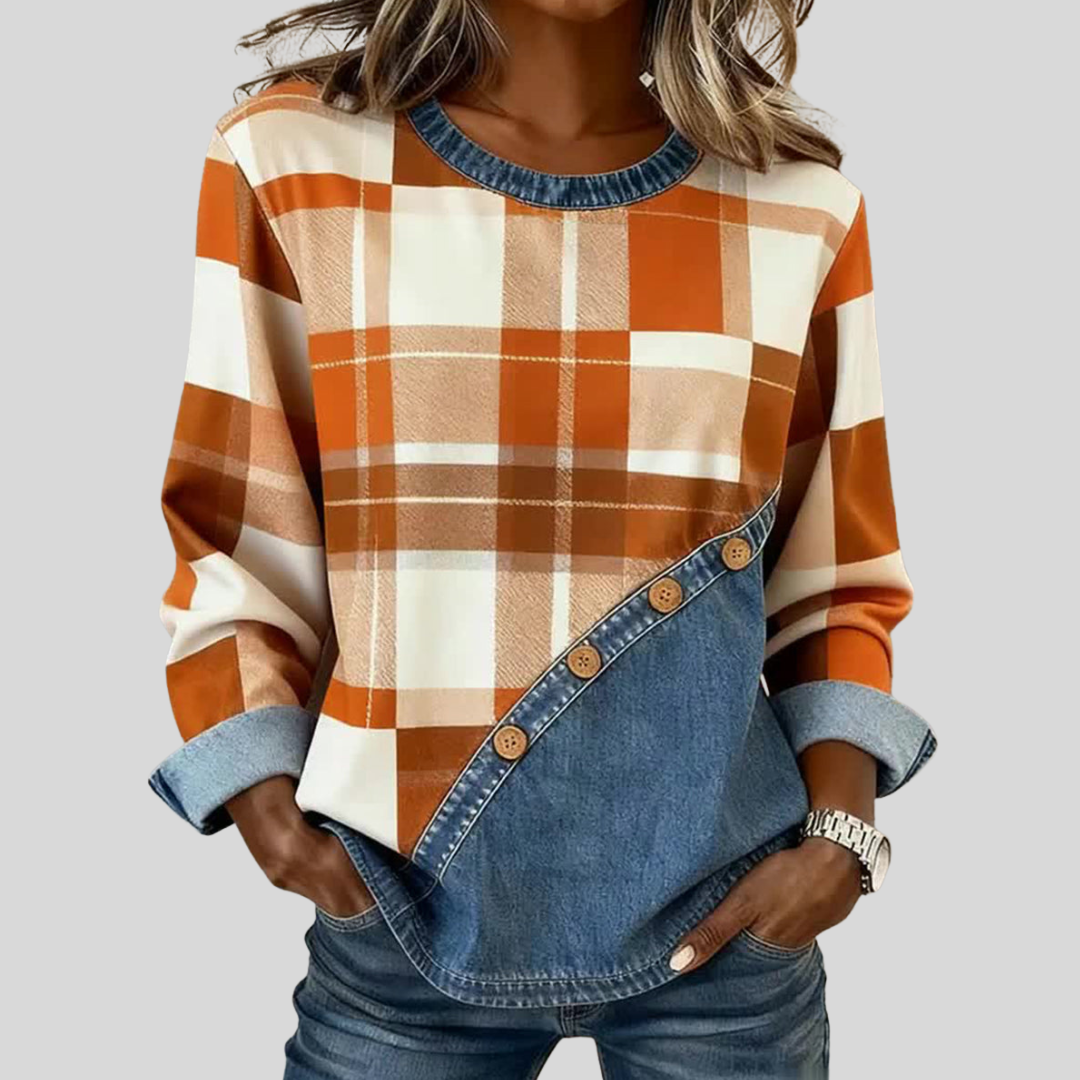 Faylen™ | Top Pullover de Patchwork
