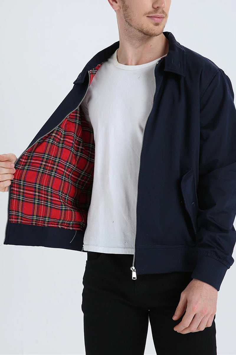 Harryson | Chaqueta Harrington con forro de tartán