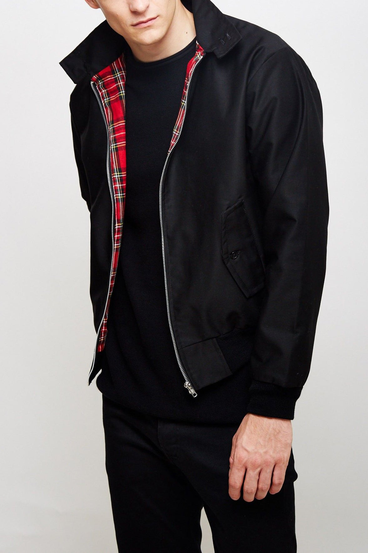 Harryson | Chaqueta Harrington con forro de tartán