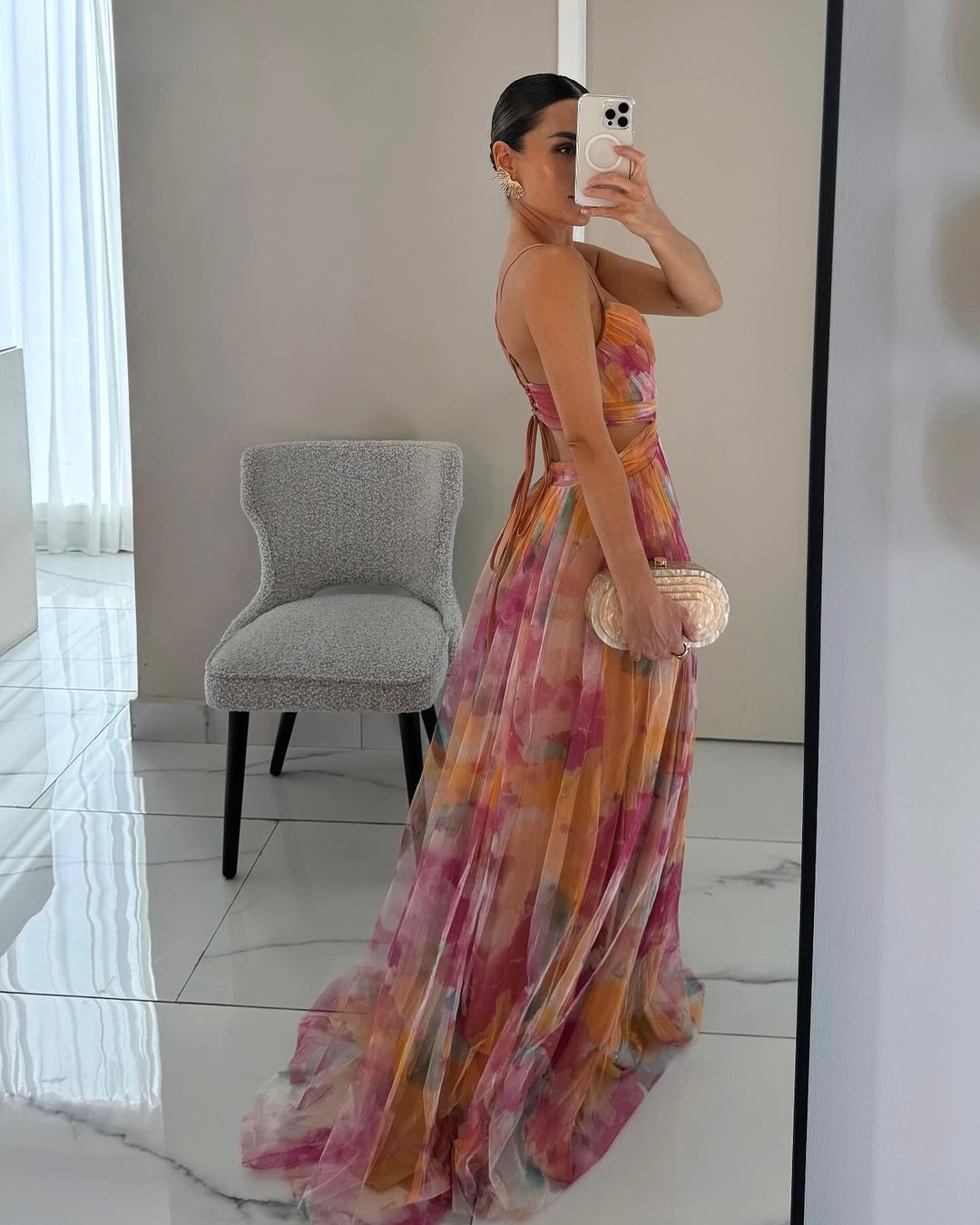 Giselle | Vestido largo con un encantador estampado floral