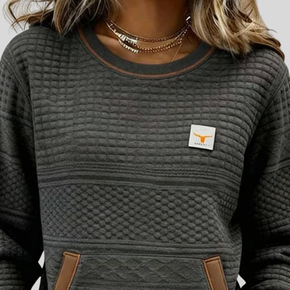 Noelle™ | Sudadera Cuello Redondo con Bloques de Color