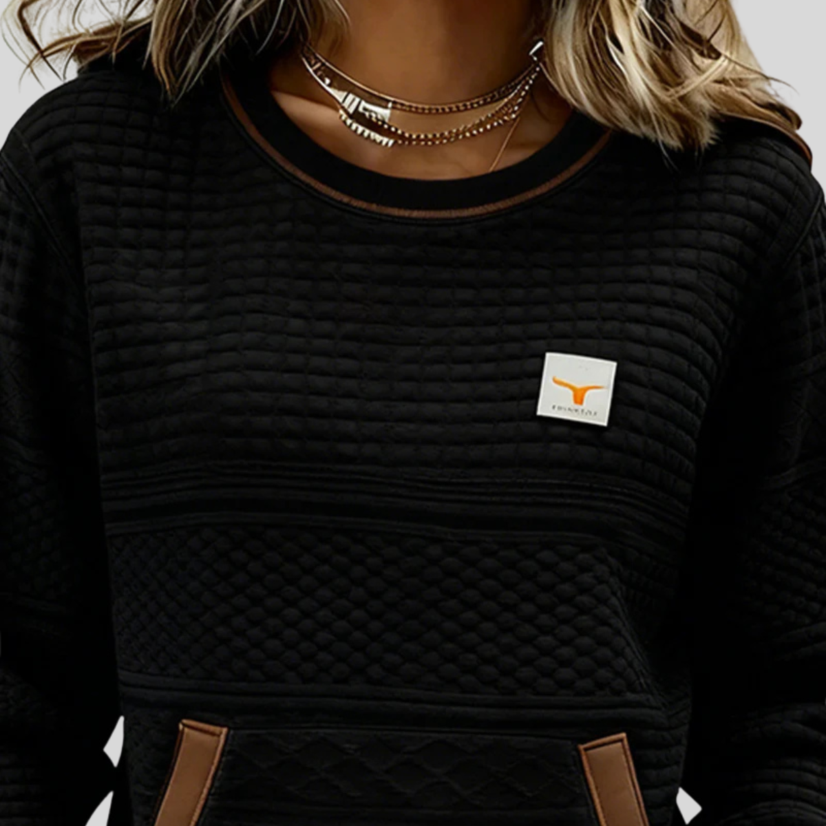 Noelle™ | Sudadera Cuello Redondo con Bloques de Color