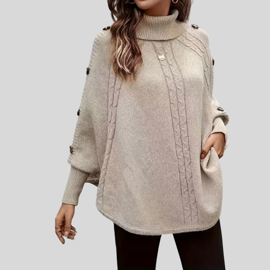 Norelle™ | Suéter de Cuello Alto y Punto Trenzado