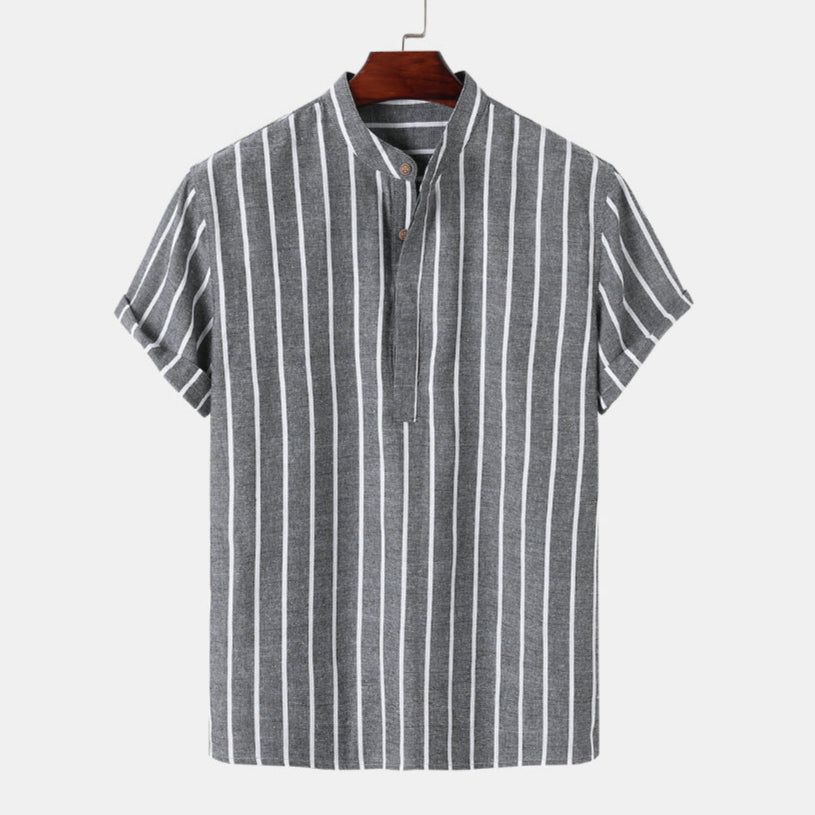 Camisa de lino a rayas