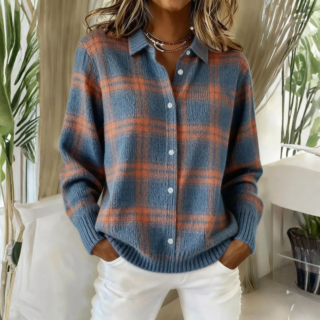 Grazia | Cardigan de Punto a Cuadros