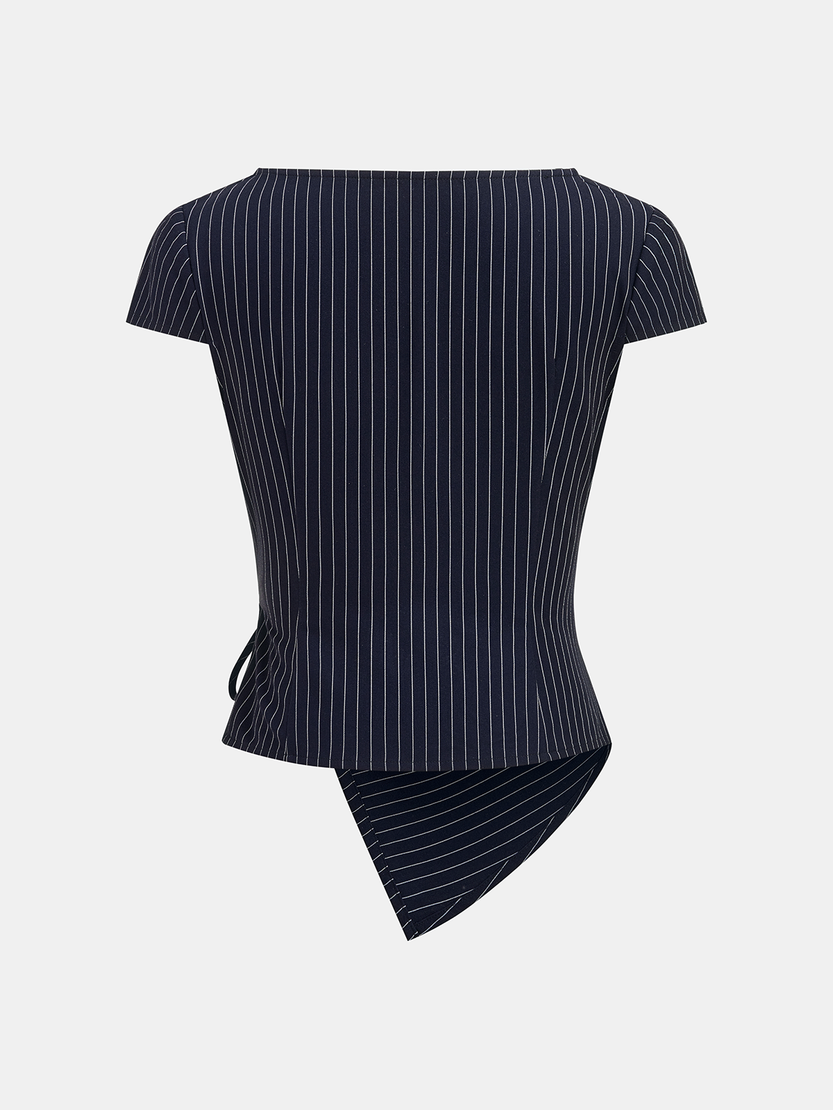 Conjunto Top Anudado a Rayas y Pantalones de Pierna Ancha