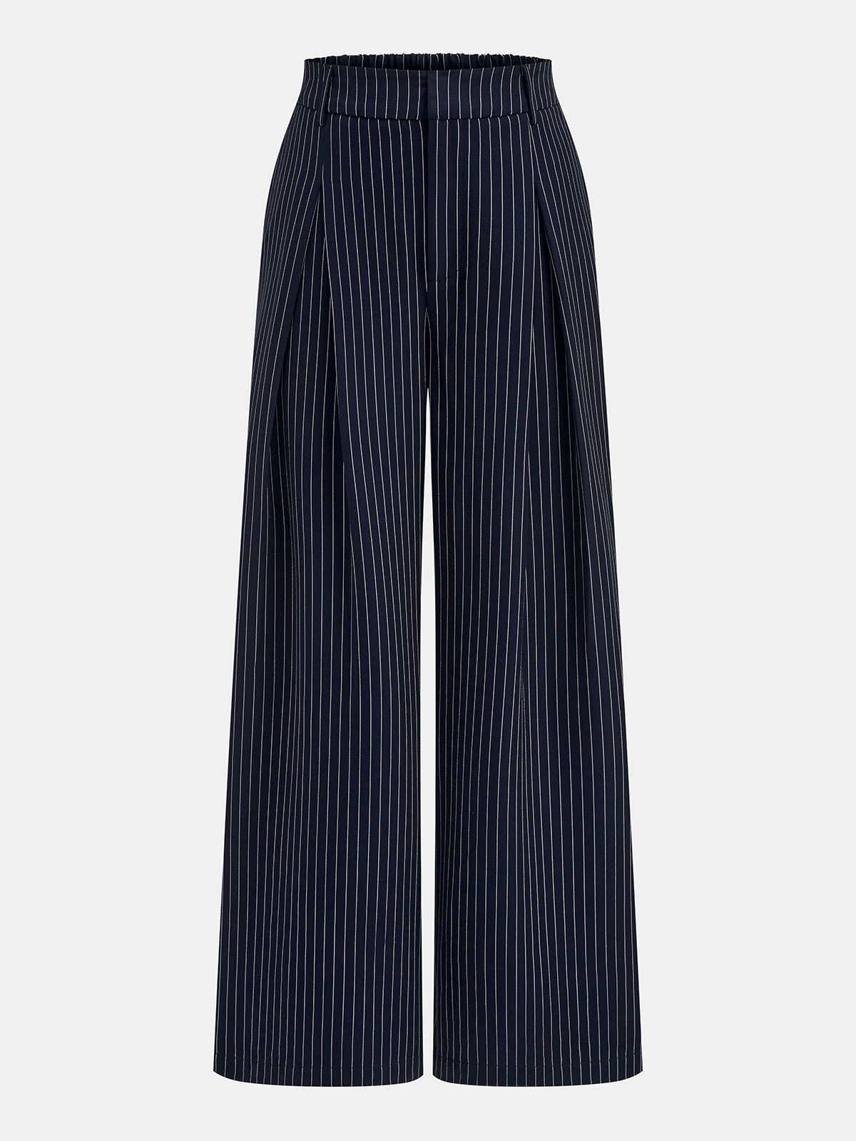 Conjunto Top Anudado a Rayas y Pantalones de Pierna Ancha