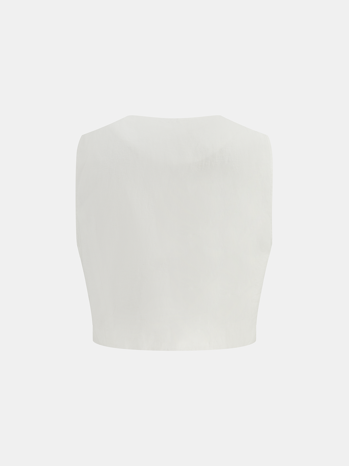 Conjunto de Top y Falda de Algodón y Lino con Dobladillo Festoneado