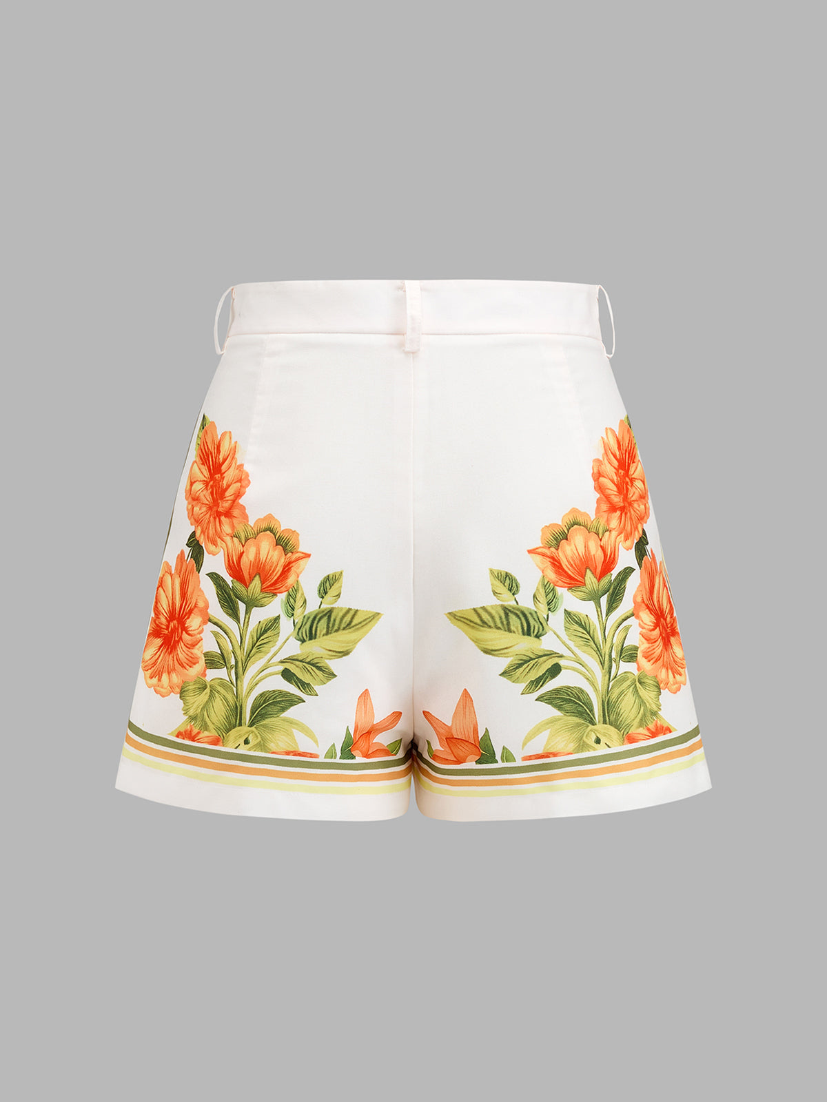 Conjunto Top Halter con Estampado Floral y Shorts