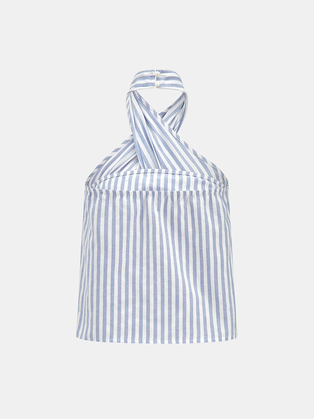Top de Tirantes a Rayas y Conjunto de Shorts con Cordón