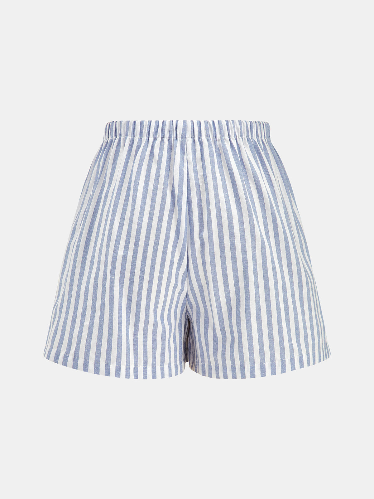 Top de Tirantes a Rayas y Conjunto de Shorts con Cordón