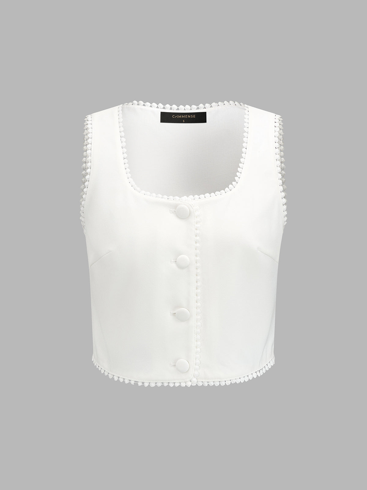 Conjunto Top de Tirantes con Cuello Cuadrado y Encaje & Shorts
