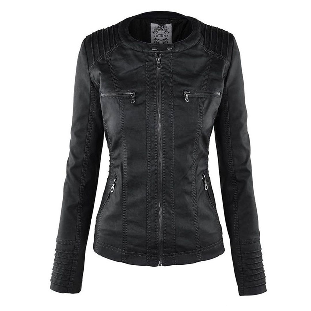 Flavia | Chaqueta de Cuero Resistente y Elegante
