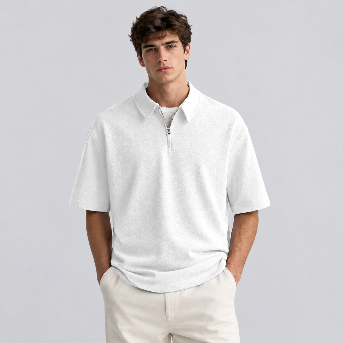 Polo con cremallera hasta el pecho