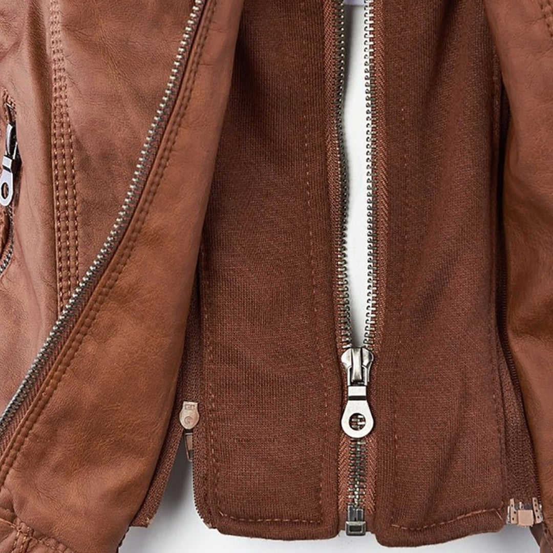 Flavia | Chaqueta de Cuero Resistente y Elegante