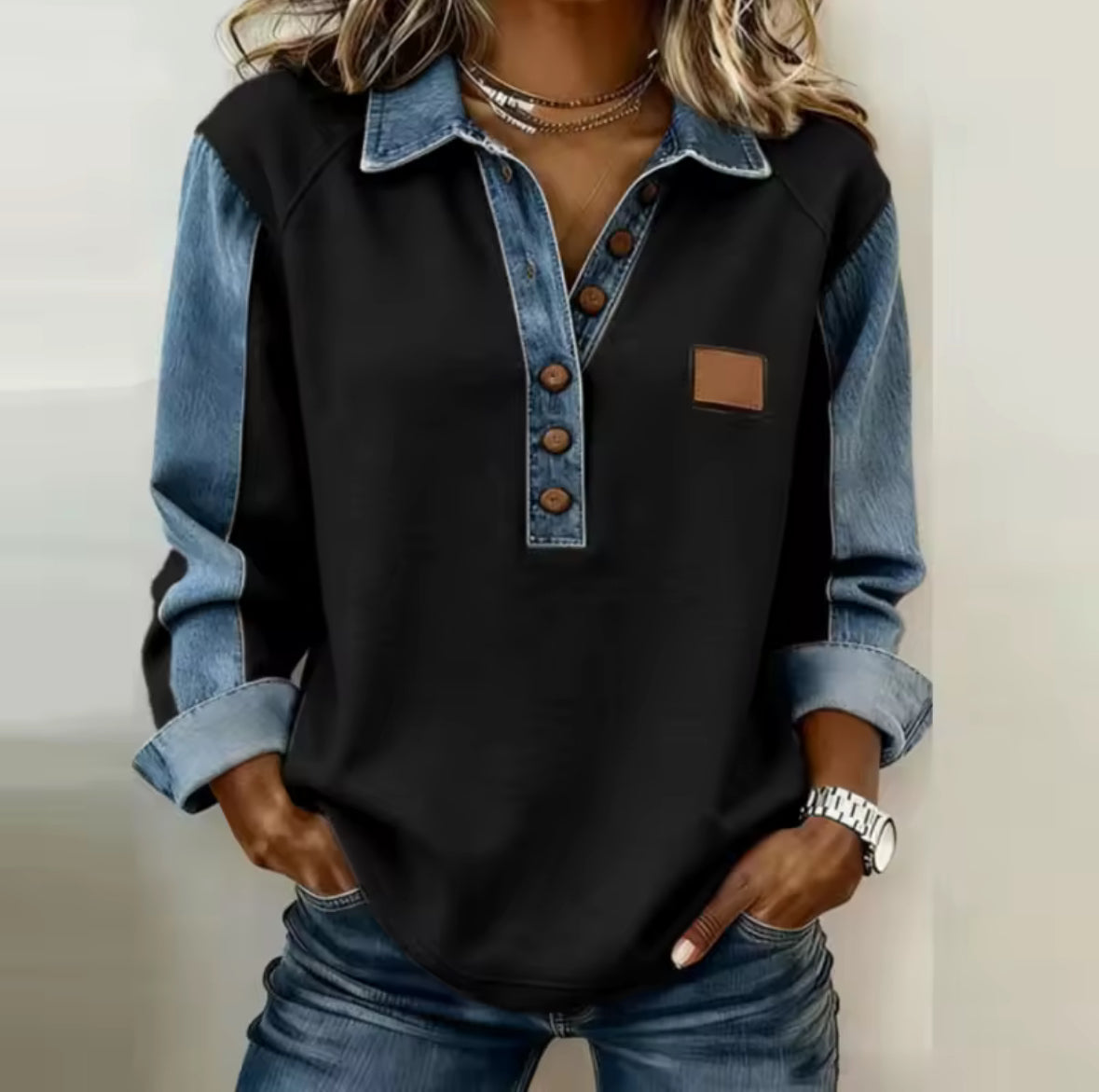 HARPER | Jersey con mangas raglan en contraste