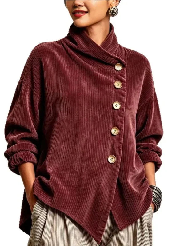 AMBER | Top de pana con botones