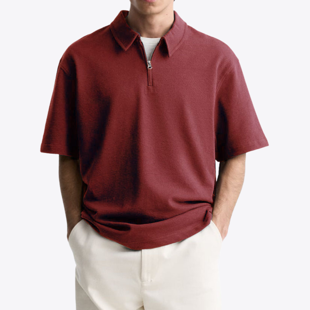 Polo con cremallera hasta el pecho