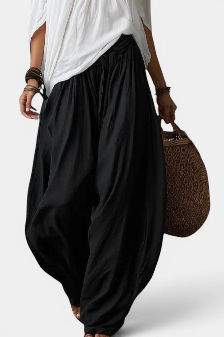 Gersande - Conjunto Blusa Hombros Descubiertos y Pantalón Amplio