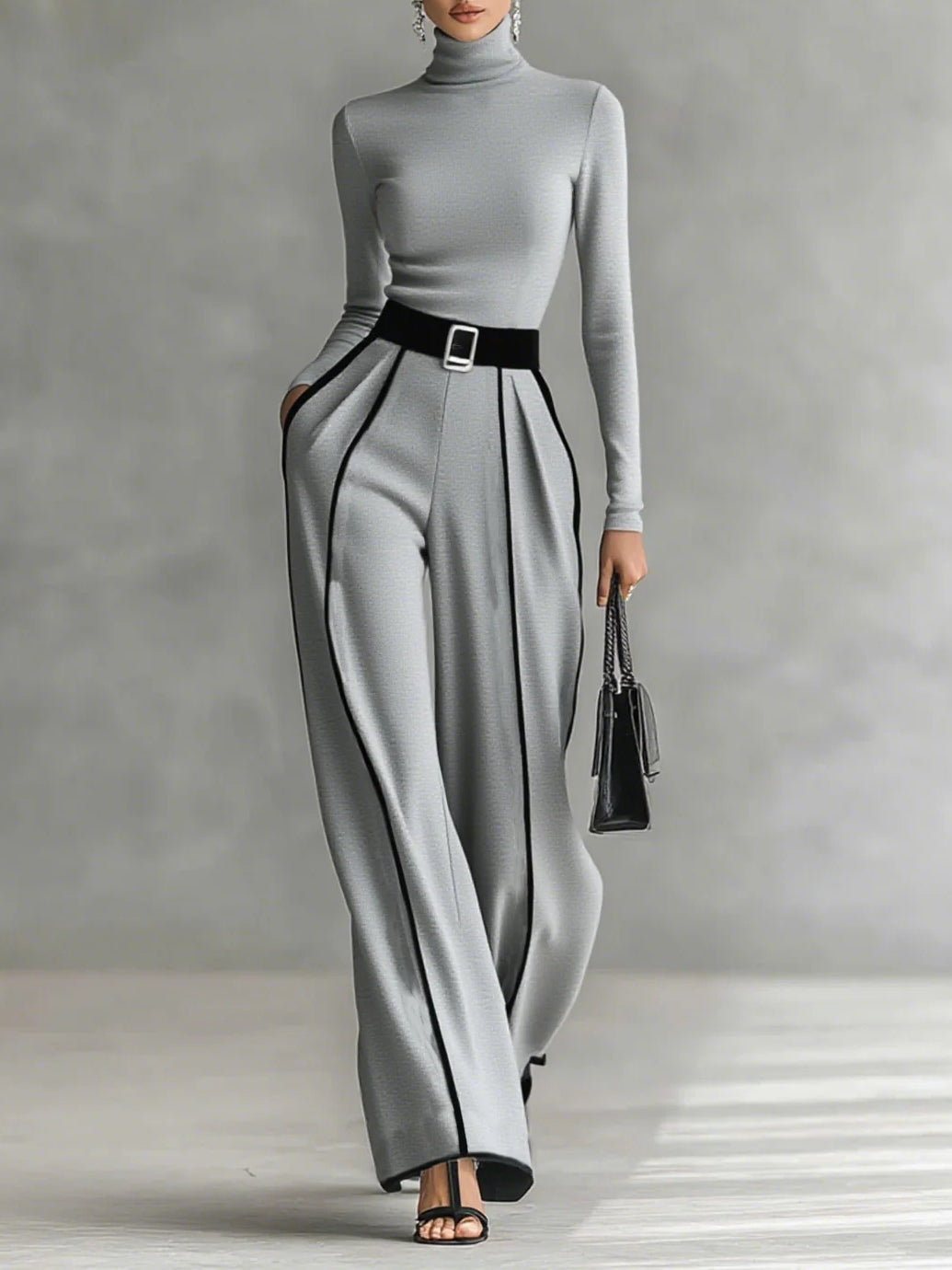 Vera™ | Conjunto elegante con detalle de contraste