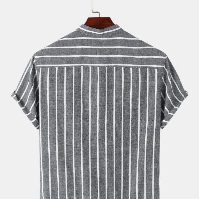 Camisa de lino a rayas