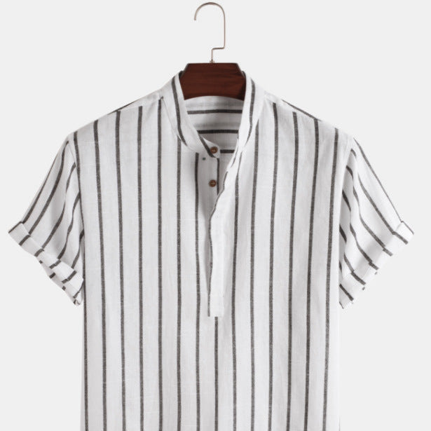 Camisa de lino a rayas
