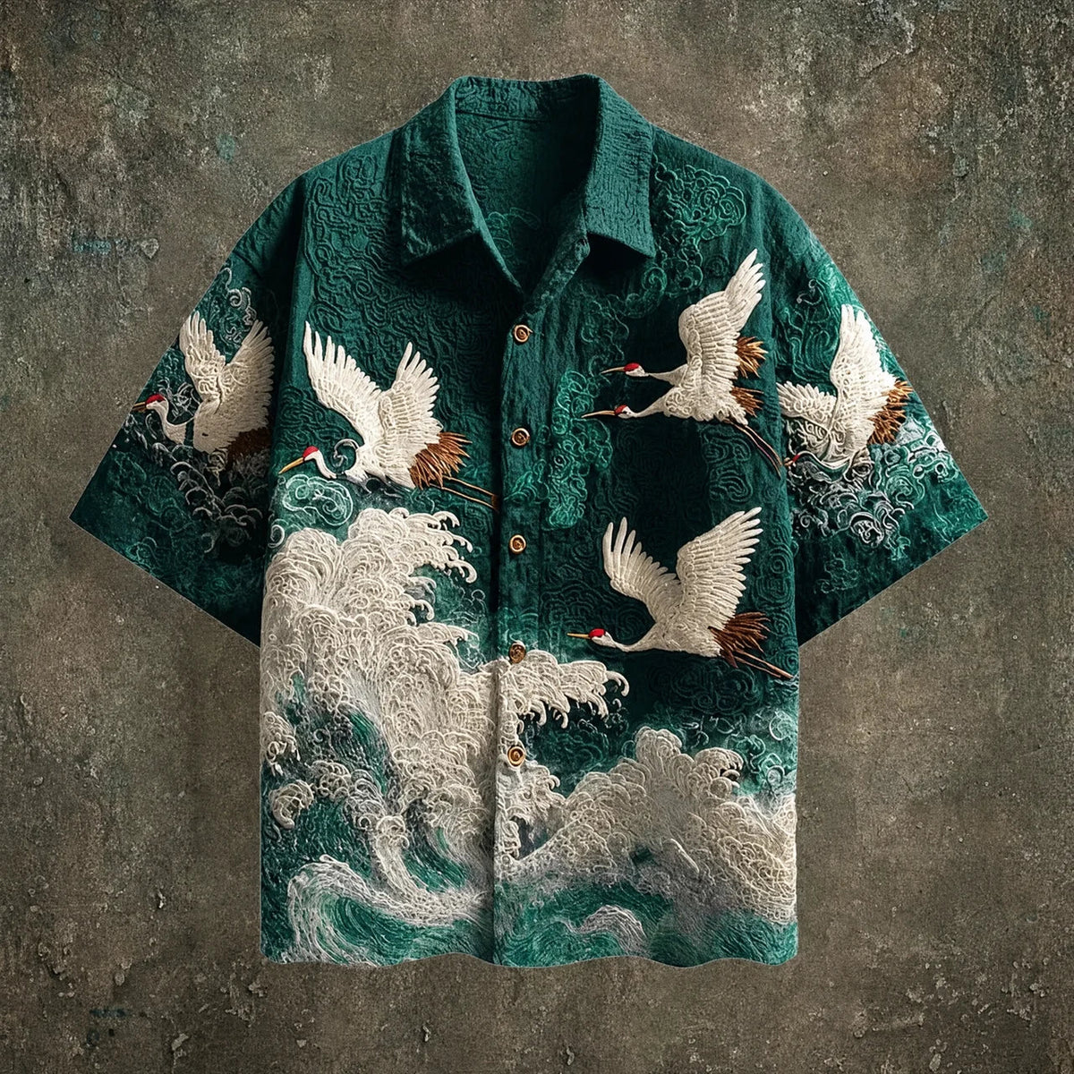 Erik  | Camisa con estampado de grullas