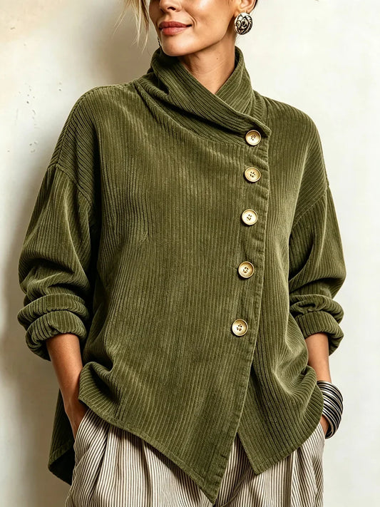 AMBER | Top de pana con botones