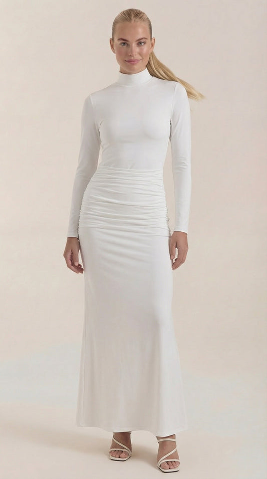 Maxi Vestido Krista de Cuello Alto