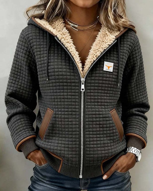 BETH | Chaqueta acolchada con capucha y forro sherpa